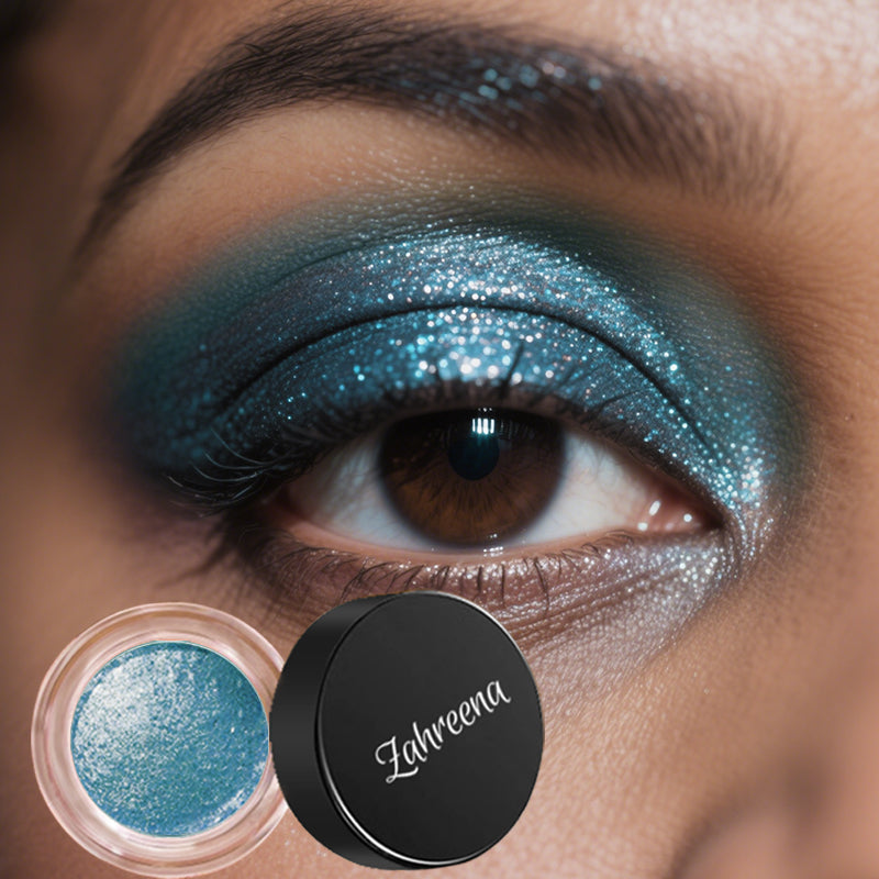 Shimmering Galactic Jelly Eyeshadow with Brush,10 Silken Azure
