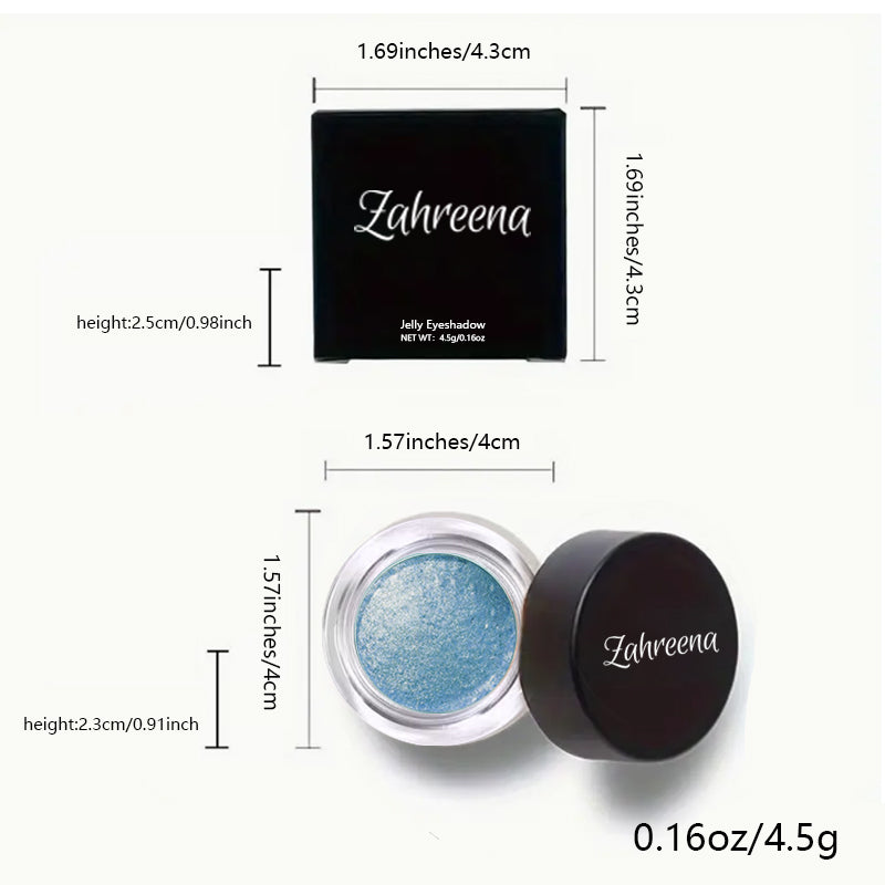 Shimmering Galactic Jelly Eyeshadow with Brush,10 Silken Azure