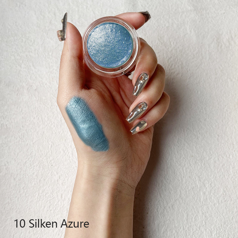 Shimmering Galactic Jelly Eyeshadow with Brush,10 Silken Azure
