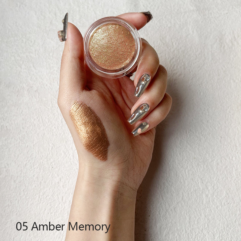 Shimmering Galactic Jelly Eyeshadow with Brush,05 Amber Memor